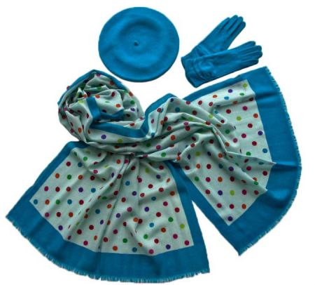 Комплект (берет, палантин, перчатки) Tranini  43001