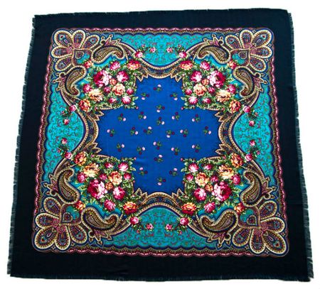 Платок шерстяной Tranini 0427 синий