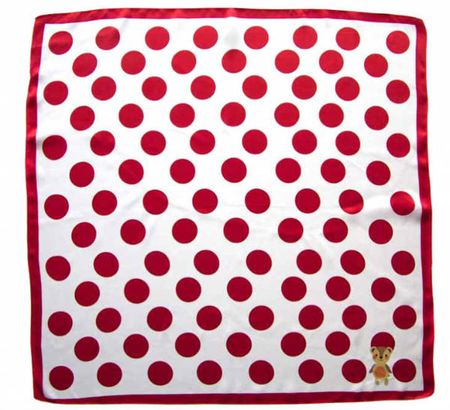 Платок женский Tranini из шёлка в горох красного цвета 0102 PLATOK 16