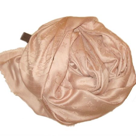 Платок брендовый шерстяной пудра 1119