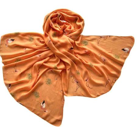 Палантин Tranini из хлопка оранжевый 3737 PAL 1