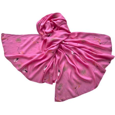 Палантин Tranini  из хлопка  розовый 3729 PAL 1