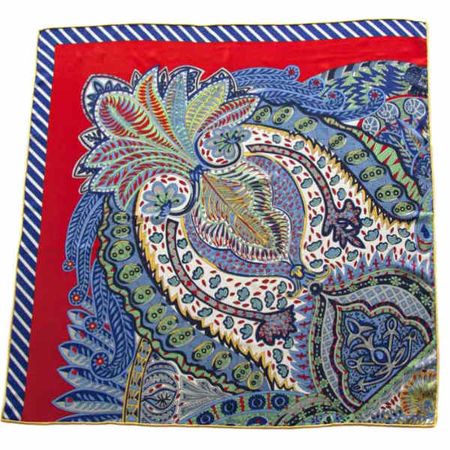 Платок женский Tranini шёлковый красный  6052 PLATOK 2