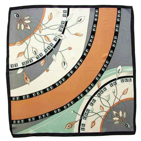 Платок женский Tranini из шёлка серый 0077 PLATOK 16