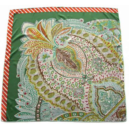 Платок женский Tranini шёлковый зеленый 6051 PLATOK 2