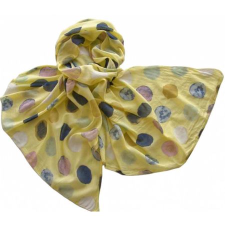 Палантин Tranini  из хлопка желтый  4202 PAL 1