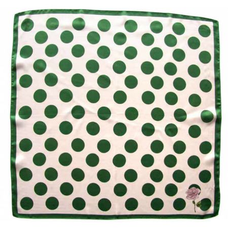 Платок женский Tranini из шёлка в горох зеленого цвета  0103 PLATOK 16
