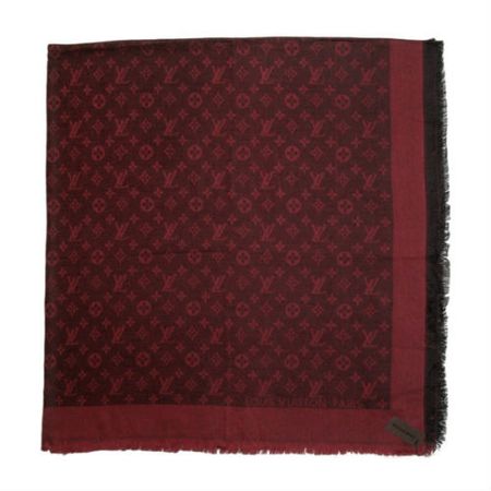 Платок брендовый 11851 бордовый с черным