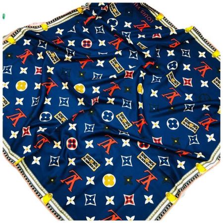 Платок шёлковый Louis Vuitton синий 280402