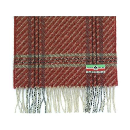 Шерстяной мужской шарф Tranini 30682 SH1 коричневый в клетку Шерстяной мужской шарф Tranini 30682 SH1 коричневый в клетку