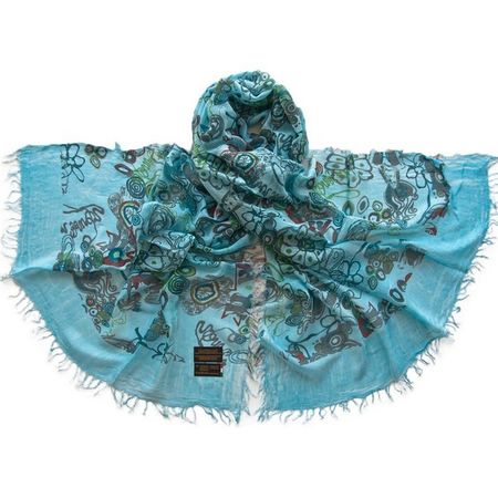 Палантин Tranini 4505 PAL 4  микромодал голубой