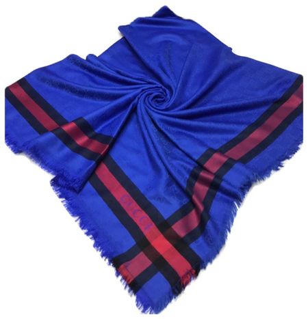 Платок Gucci яркий синий, 6022-1