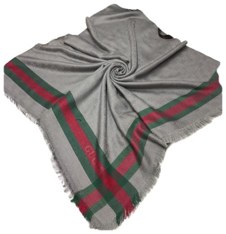 Платок Gucci яркий серый 6023