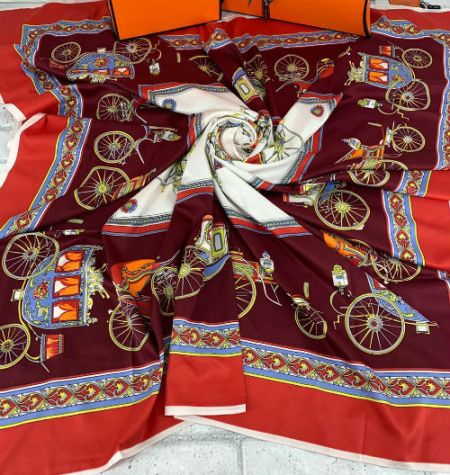 Платок HERMES 5158 бордовый