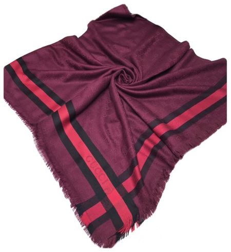 Платок Gucci бордовый, 6020