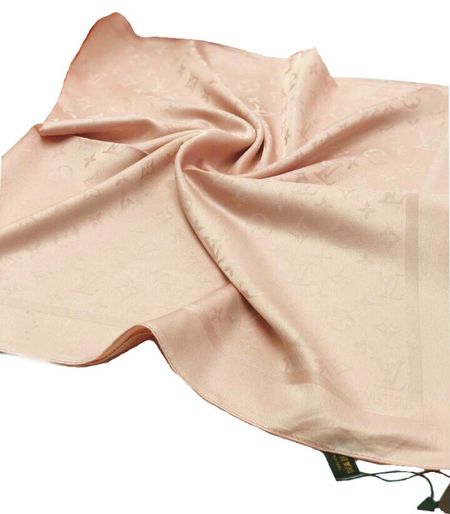 Шелковый брендовый платок 200202 розовый