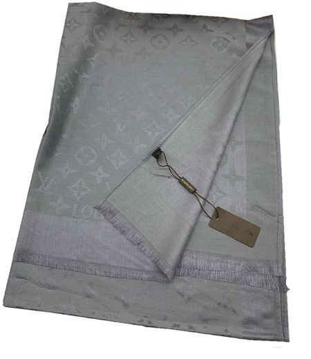Палантин брендовый 0312012 серый