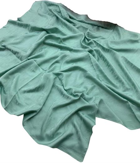 Шелковый платок HERMES бирюзовый 100106