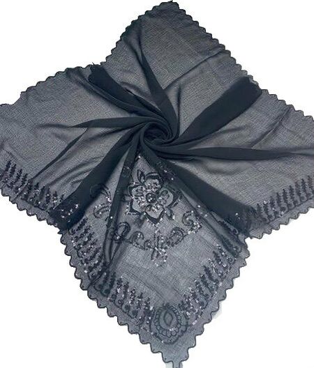 Платок в церковь  черный 270128