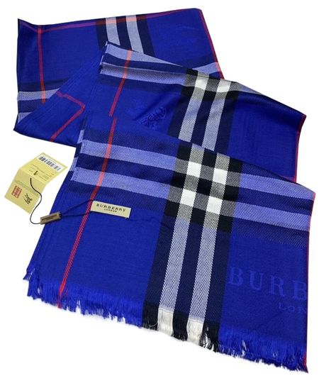 Палантин Burberry синий В0003