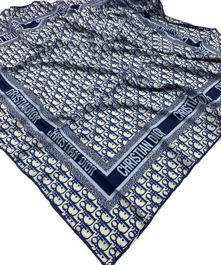 Платок шёлковый Dior 31104 синий