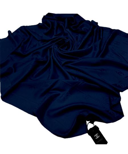 Шелковый платок Chanel 610193 синий