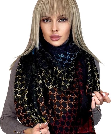 Платок Gucci радуга черный261221