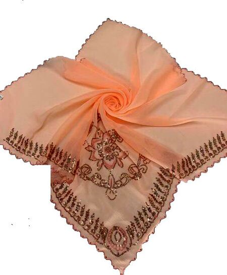 Платок в церковь  персиковый 270125