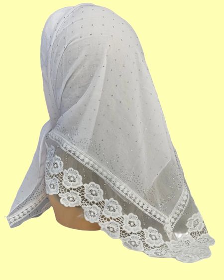 Платок в церковь  белый 050223