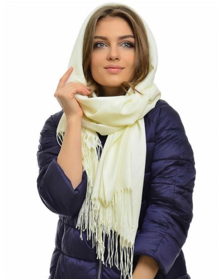 Палантин женский Cashmere  белый 211109