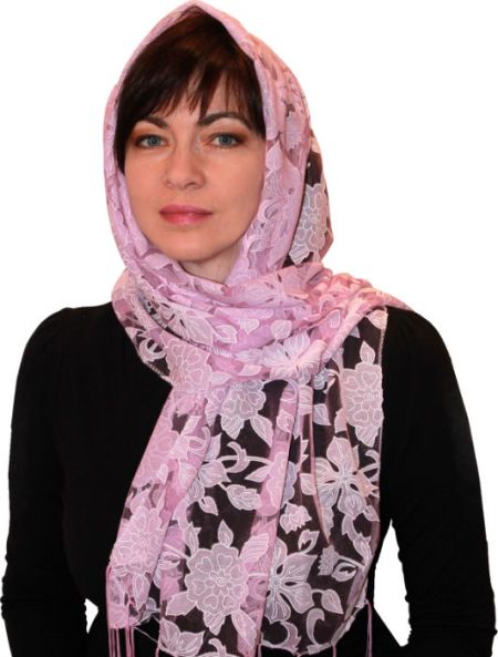 Палантин Givenchy  из кашемира голубой 7004