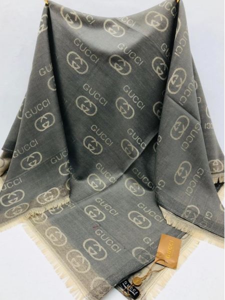 Платок Gucci серый с люрексом 050815