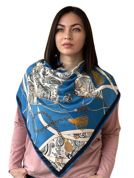 Шелковый платок TORIOLLI синий 30012301