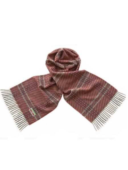 Шерстяной мужской шарф Tranini 30682 SH1 коричневый в клетку