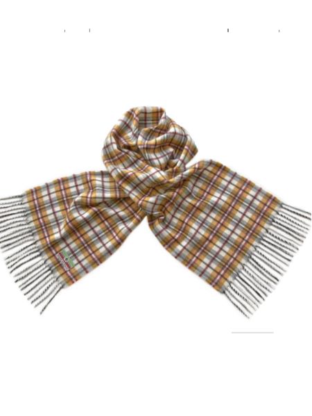 Шарф мужской кашемир Tranini 30711 бело-коричневый