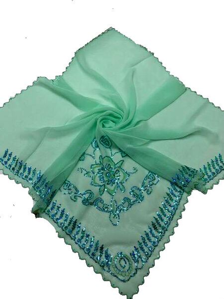 Платок в церковь  бирюзовый 270122