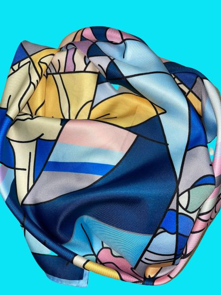 Шелковый платок TORIOLLI синий 140821