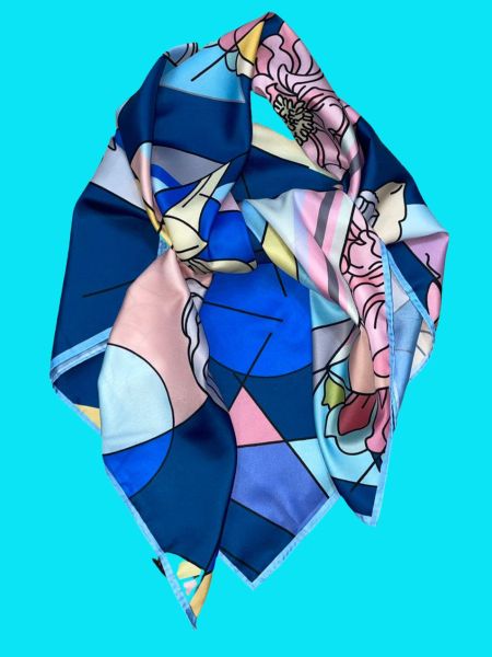 Шелковый платок TORIOLLI синий 140821