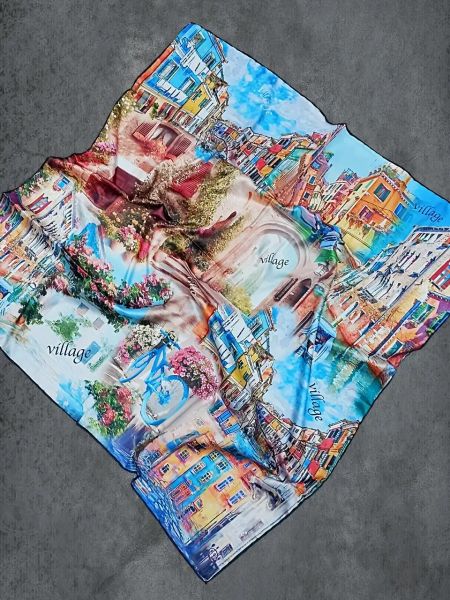 Шелковый платок TORIOLLI голубой 20022501