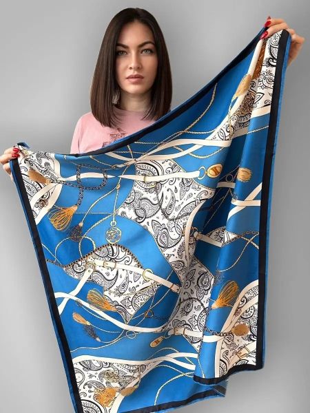 Шелковый платок TORIOLLI синий 20022509