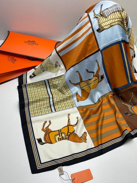 Платок HERMES женский 21042404 рыжий
