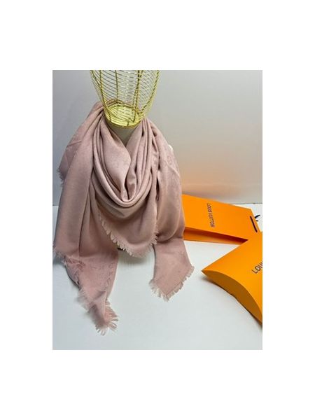 Платок брендовый шерстяной пудра 1119