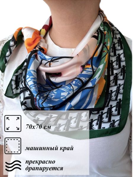 Шелковый платок TORIOLLI разноцветный 269231