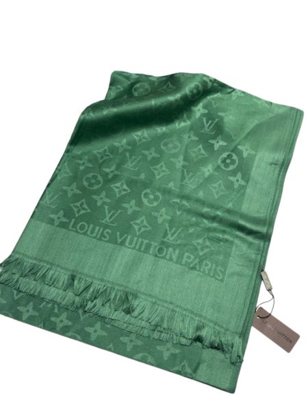 Палантин брендовый зеленый 1101236