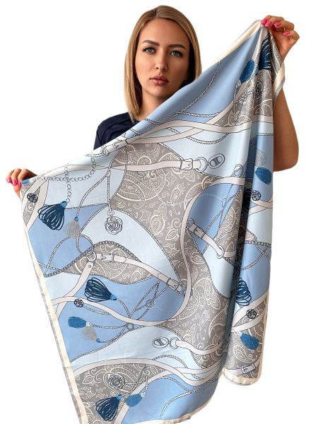 Шелковый платок TORIOLLI голубой 30012302