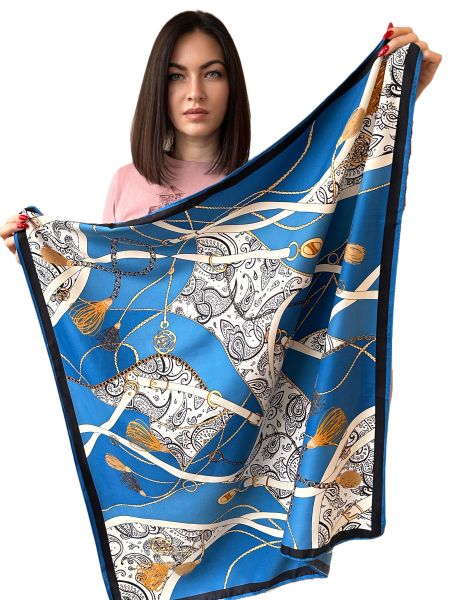 Шелковый платок TORIOLLI синий 30012301