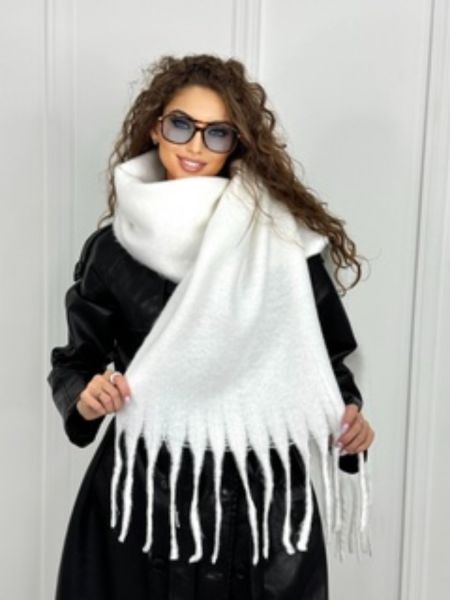 Шарф зимний  теплый 14112401 белый