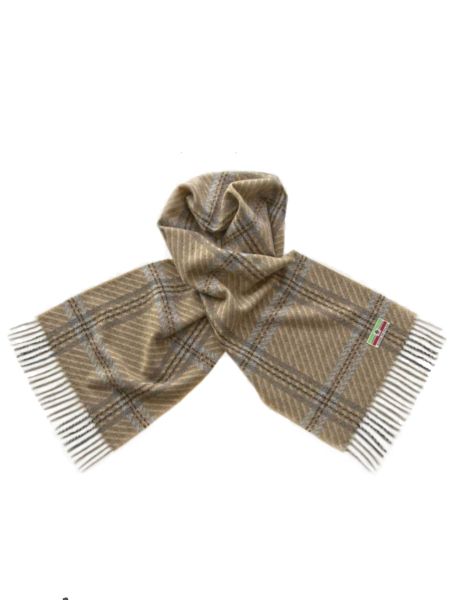 Шарф мужской кашемир Tranini 30684 коричнево-бежевый