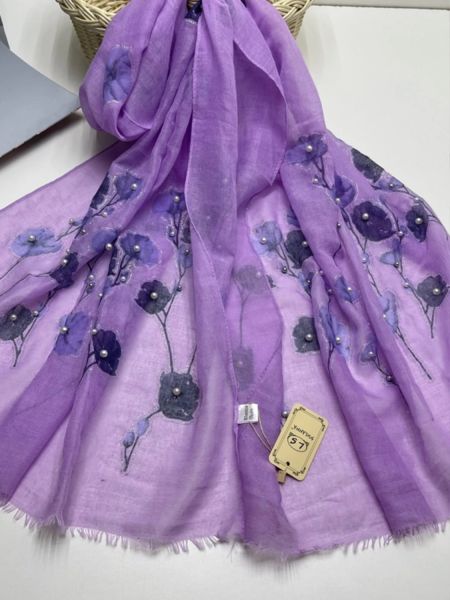 Палантин женский  шелк и  вискоза 15022330