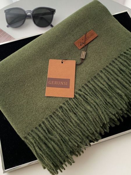 Палантин женский GERUNSI  теплый серый хаки 24112508